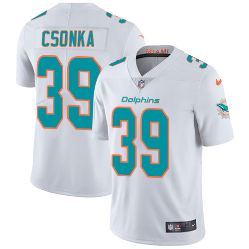 Nike Dolphins #39 Larry Csonka White Men's Stitched NFL Vapor Untouchable Limited Jersey
